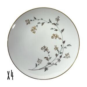 Set of 4 Noritake China Andrea Porcelain 8.25” Salad Plates